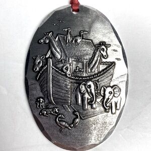 Metal Artist Wendell August Metal Noah Ark Christmas Ornament